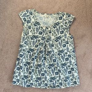 Floral linen top